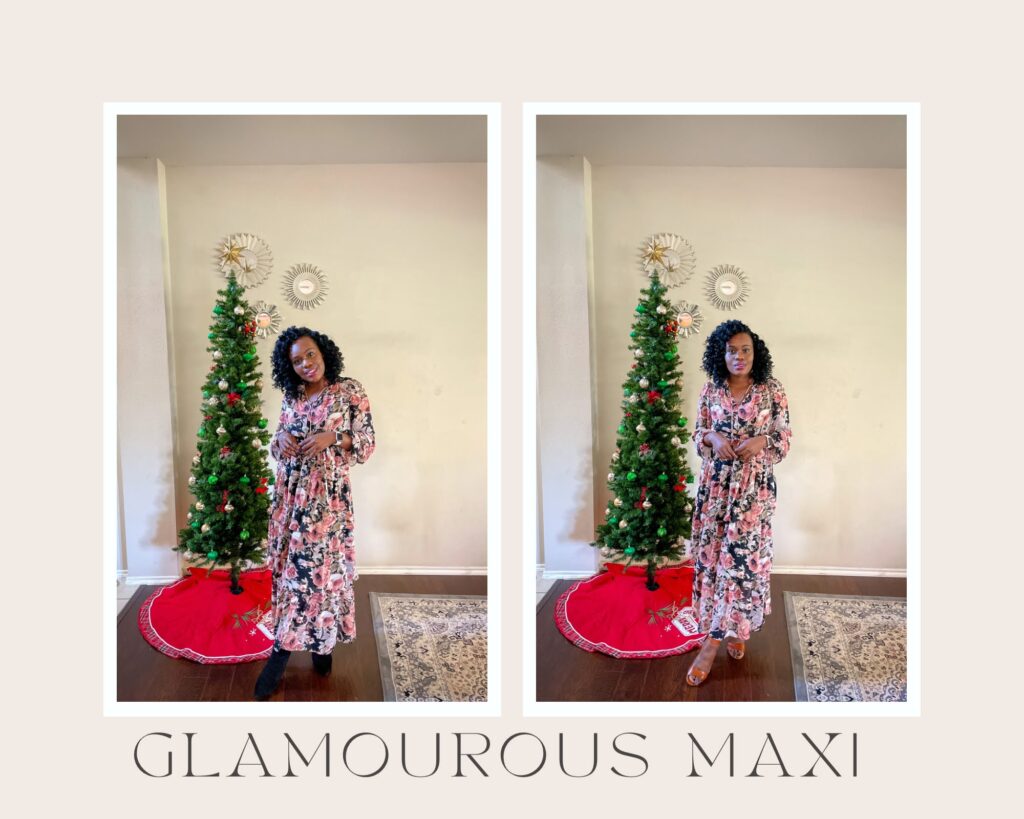 Maxi Dress Holiday Outfit Idea 